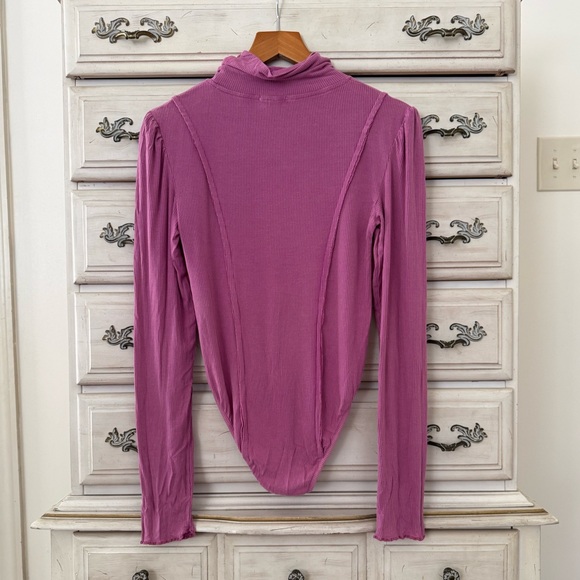 POL Lavender Ribbed Bodysuit - Picture 3 of 5